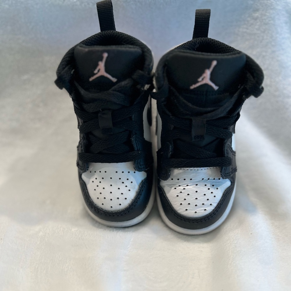 Jordan Kids Black and White Sneakers